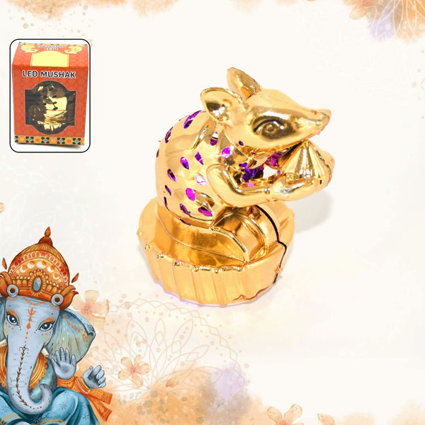 Multicolor LED Mushak Light – Ganpati & Festival Decorative Lamp