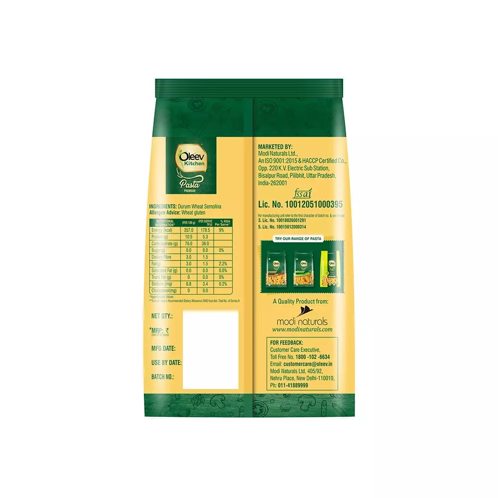 Oleev Kitchen No Maida Durum Wheat Macaroni 400g