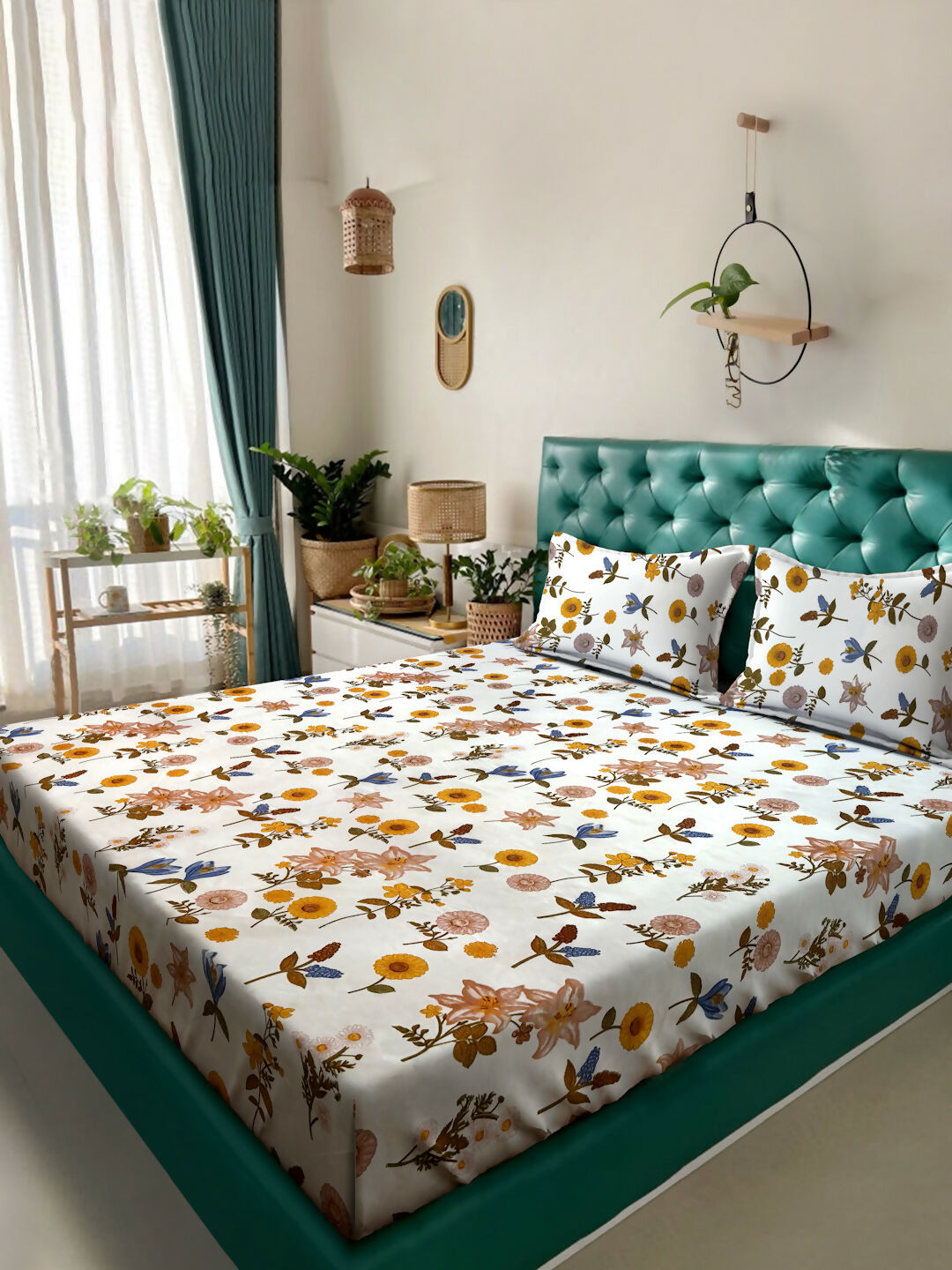GAURA Elegant Micro Polyester Double Bedsheet for Bedroom Use – Soft Touch, Easy Wash & Daily Comfort (218 x 240 cm) PANCHAJANYA FASHIONS