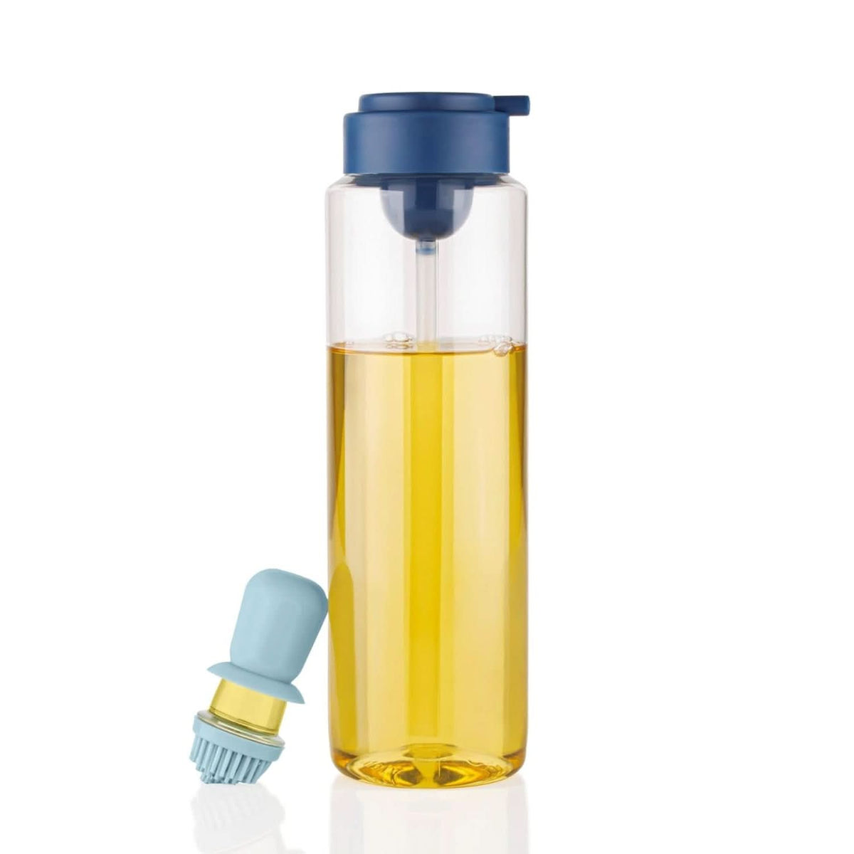 2 In 1 Transparent Oilar Dispenser With Silicone Oil Dropper Nozzle (1 Pc With Brush 1 Ltr.) HP DD