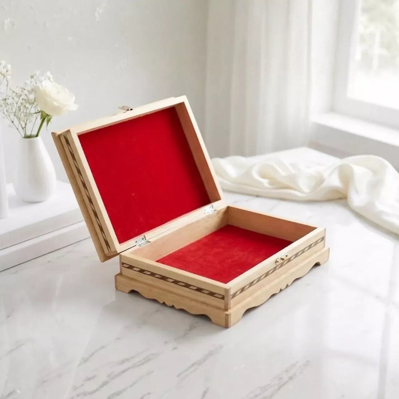 Santarms Wooden Holy Stand Box – Religious Scripture Stand for Quran, Ramayan, Bible, Gita & Guru Granth Sahib