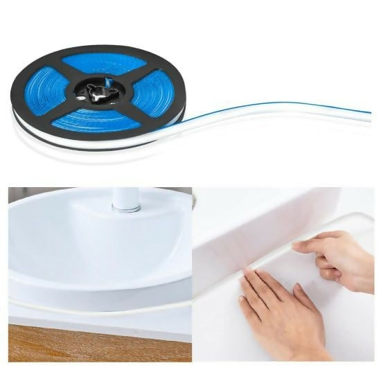 Waterproof Tile Sealing Tape (Pack of 2) Self-Adhesive Caulk Strip (1cm x 6m)