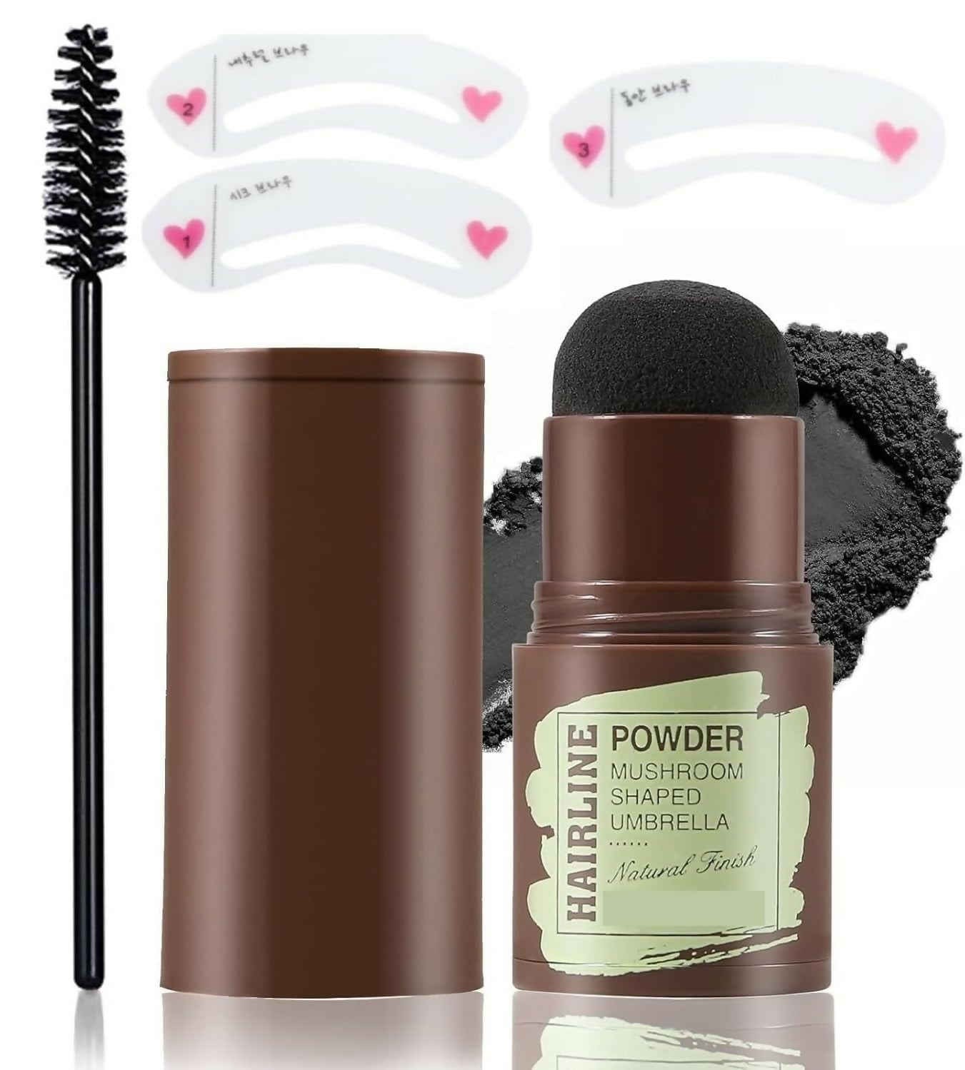 Hair Line Powder Stick Black Instant Root Touch-Up & Grey Coverage for Men & Women