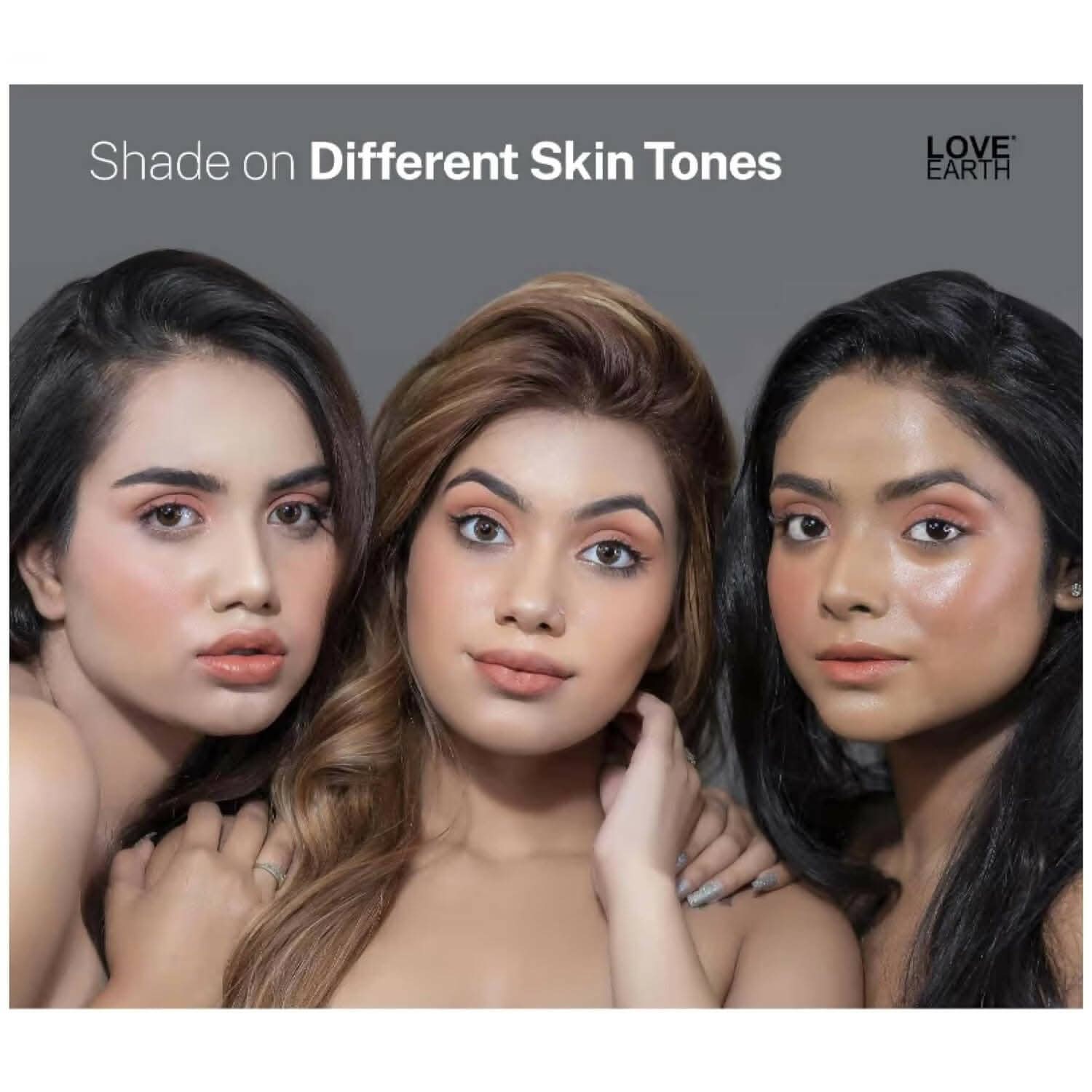 Love Earth Blush, Lips, Eyelid Palette with Richness of Jojoba Oil And Vitamin-E for Blush, Lips, Eyelids - HalfPe