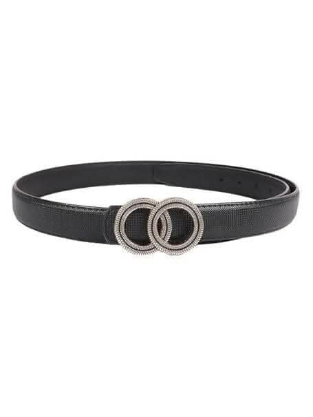 Women's Party Black Genuine Leather Belt - HalfPe