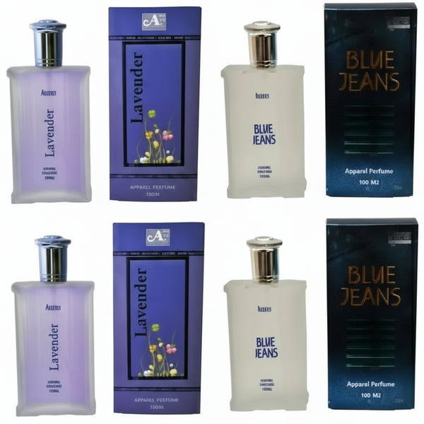 Aone Lavender and Blue Jeans Perfume 100ML Each (Pack of 4) - HalfPe