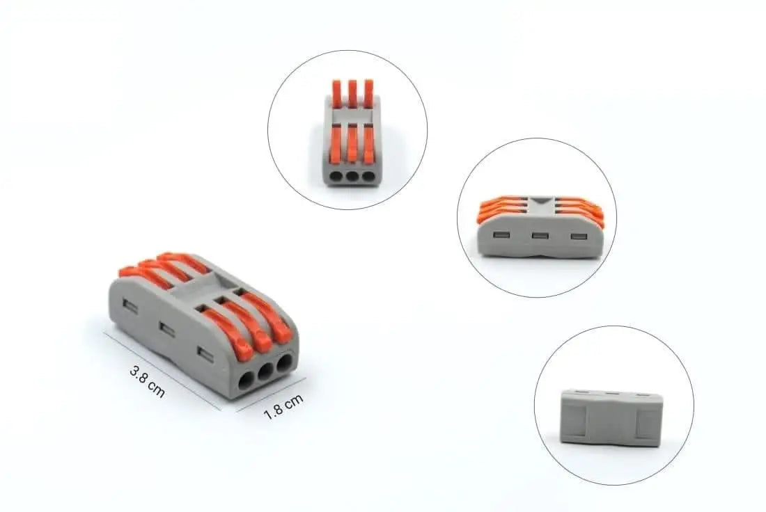 3 way heavy duty cable connector 25a (15 piece) - halfpeapp