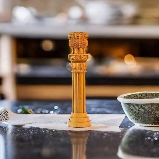 Santarms Wooden Ashoka Pillar (8 inch) - HalfPe