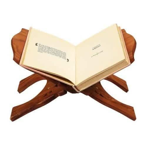 Wooden Holy Book Stand for Holy Quran shreef (13 inches) - HalfPe