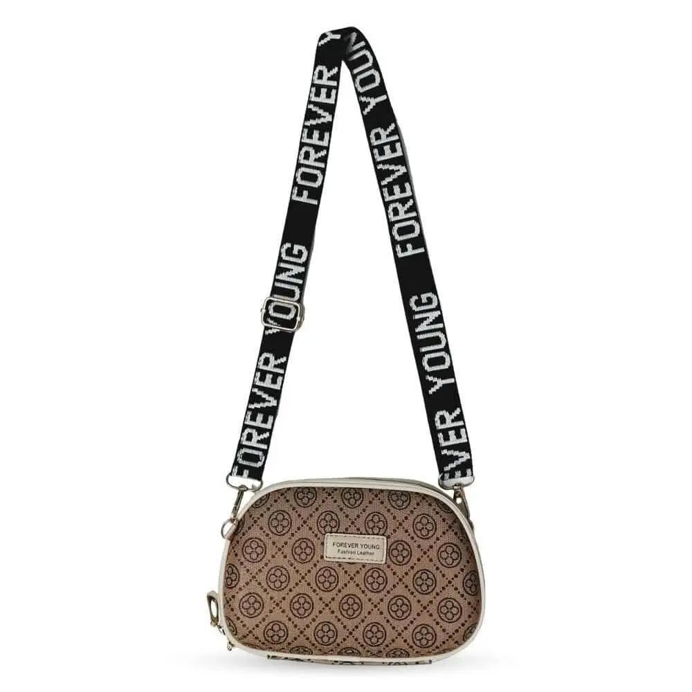 Fashion Street FS Forever Young Beauty Bag (Oval Brown) - HalfPe