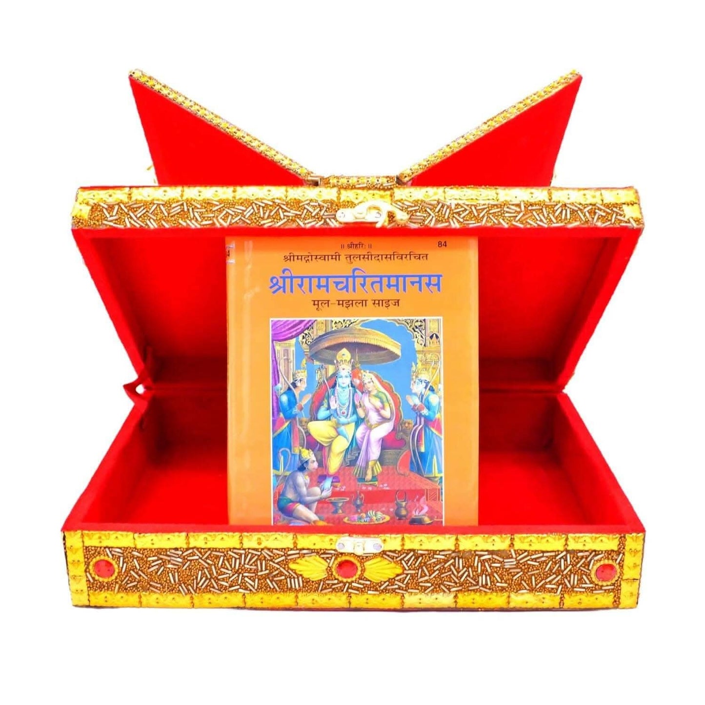 Santarms Wooden for Reading - ramcharitmanas Box Stand - HalfPe