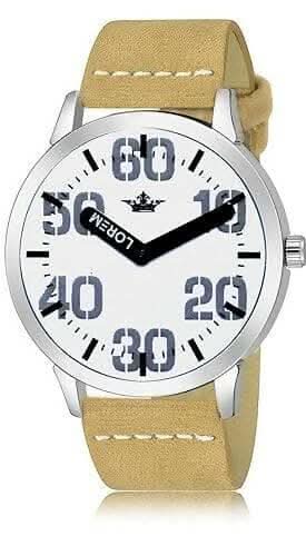 LOREM White Professional Look Analog Watch For Men LR62 - HalfPe