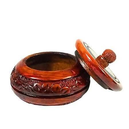 Santarms Wooden Kumkum Box - HalfPe