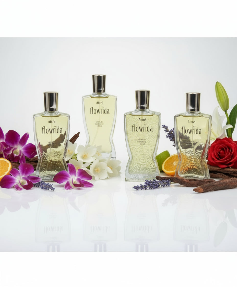 A one Flowrida Perfume 100ML Each (Pack of 4) Eau de Parfum - 400 ml (For Men) - HalfPe