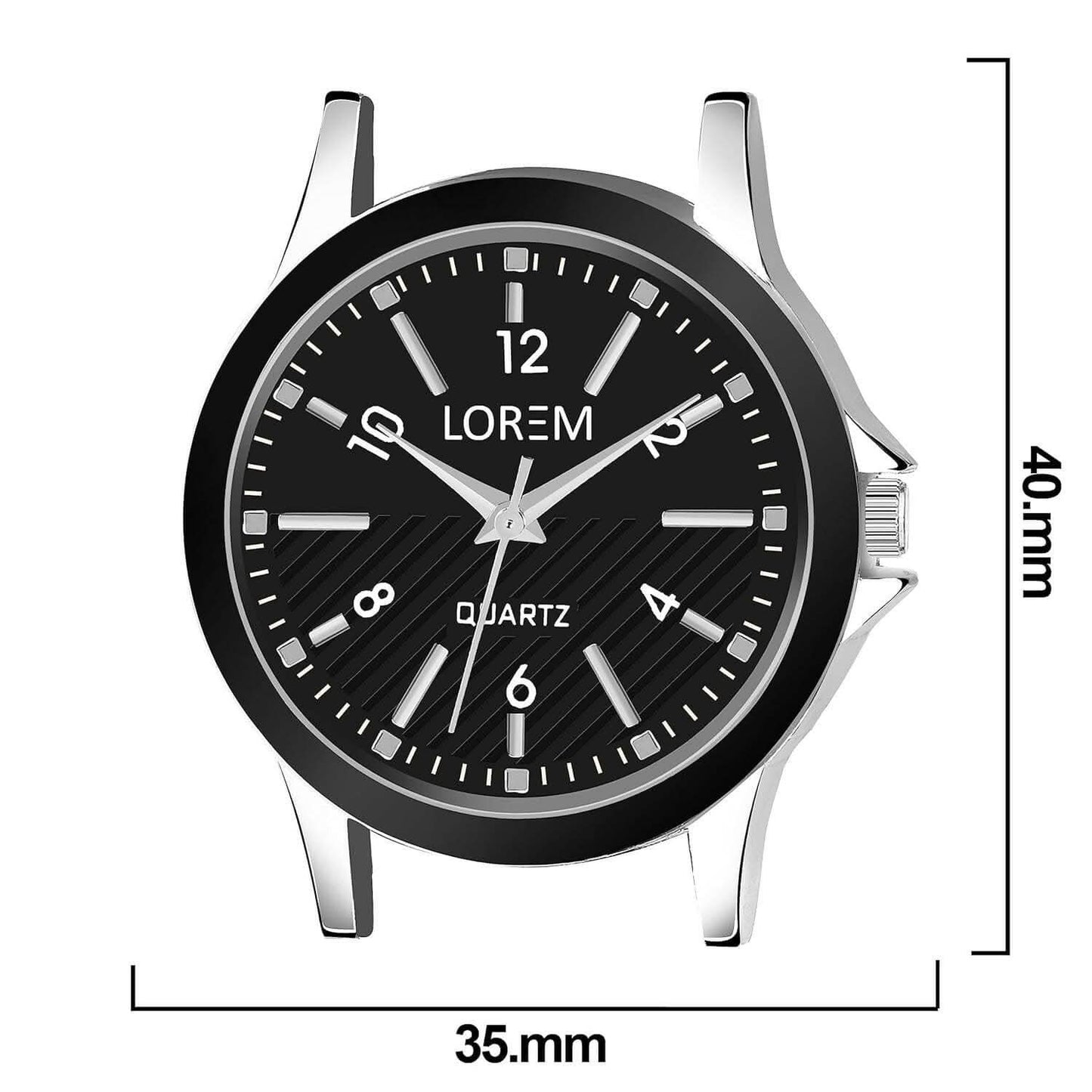 LOREM Black Stylish Dial Analog Watch For Women LR340 - HalfPe