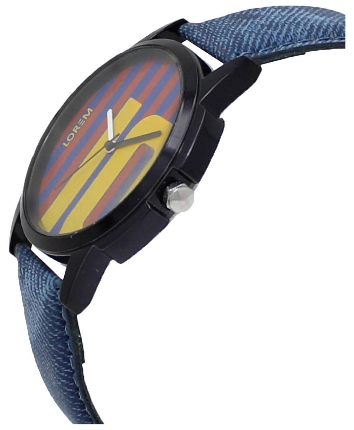 LOREM Multicolor Messi Analog Watch For Men LR10 - HalfPe