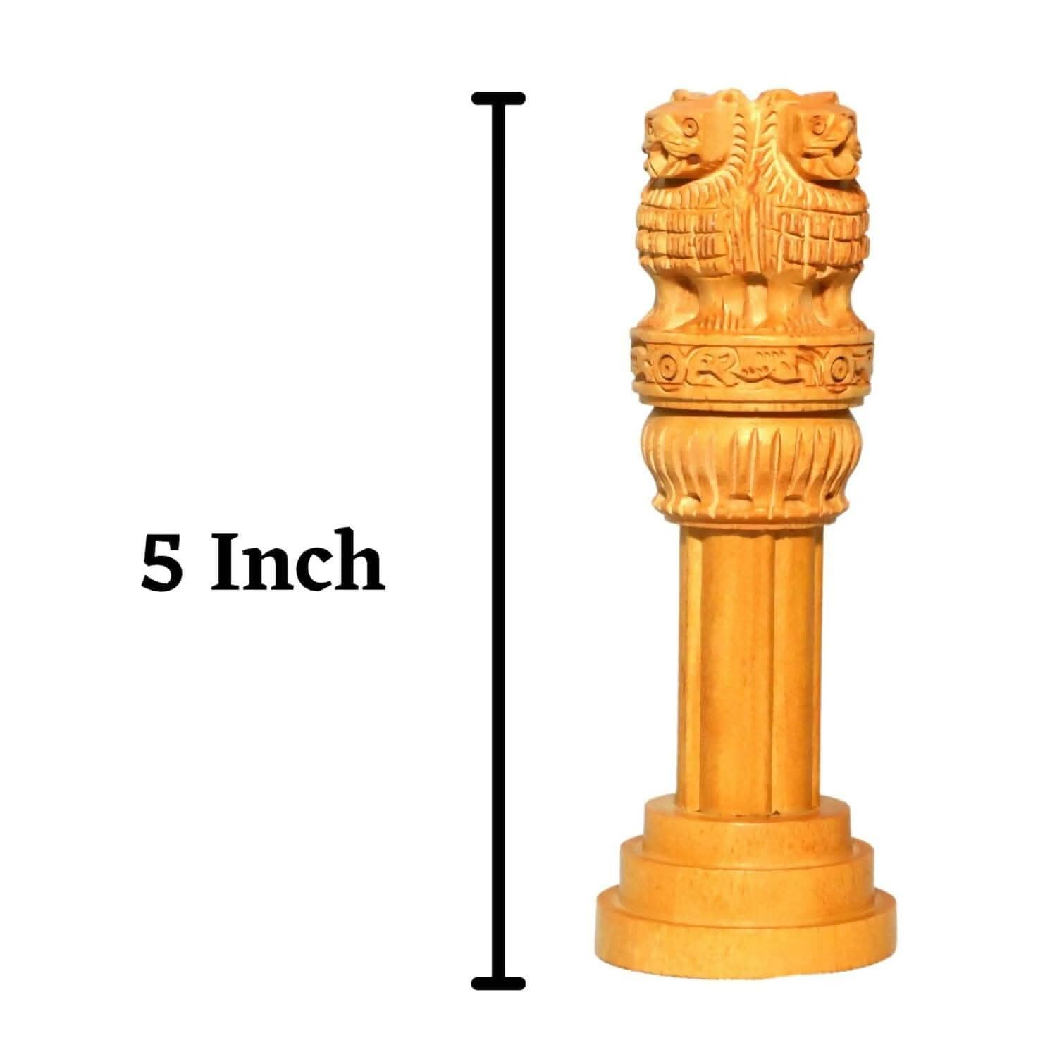 santarms Wooden Ashoka Pillar (Pack of 2) - HalfPe