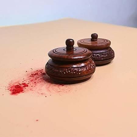 Santarms Wooden Kumkum Box - HalfPe