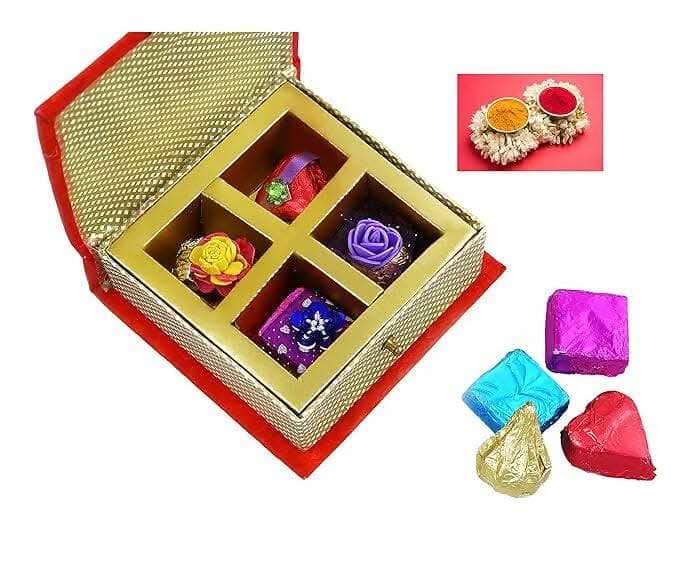 MANTOUSS Designer Pongal/Mkar sankranti Chocolate Gift+haldi kumkum - HalfPe