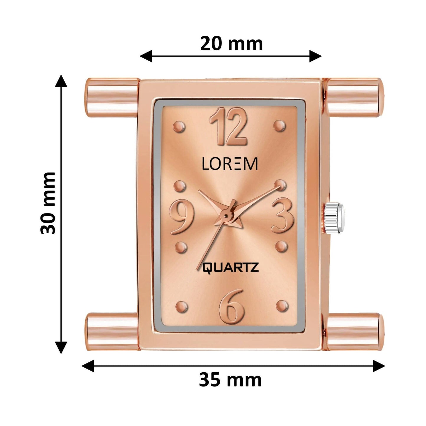 LOREM Rose Gold Trending Square Braclet Analog Watch For Women LR293 - HalfPe
