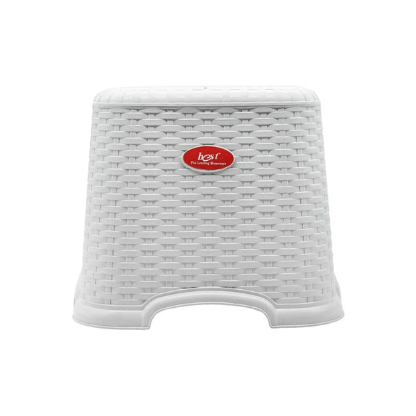 BB BACKBENCHERS Crown Plastic Stool ( ivory ) - halfpeapp