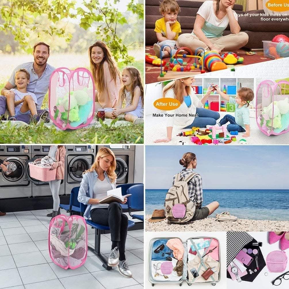 BB BACKBENCHERS Laundry Bag Foldable & Collapsible Basket ( multicolor ) - halfpeapp