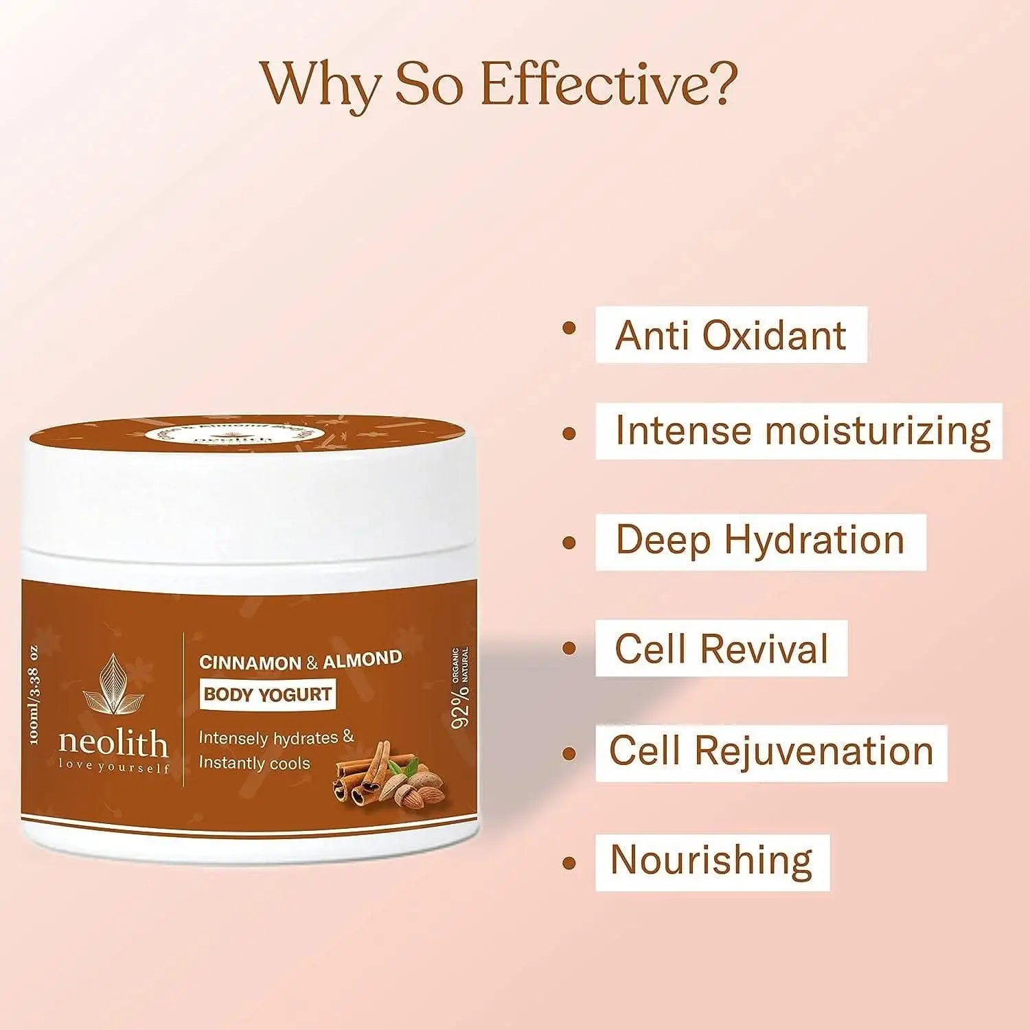 Cinnamon & almond body yogurt | NEOLITH - halfpeapp