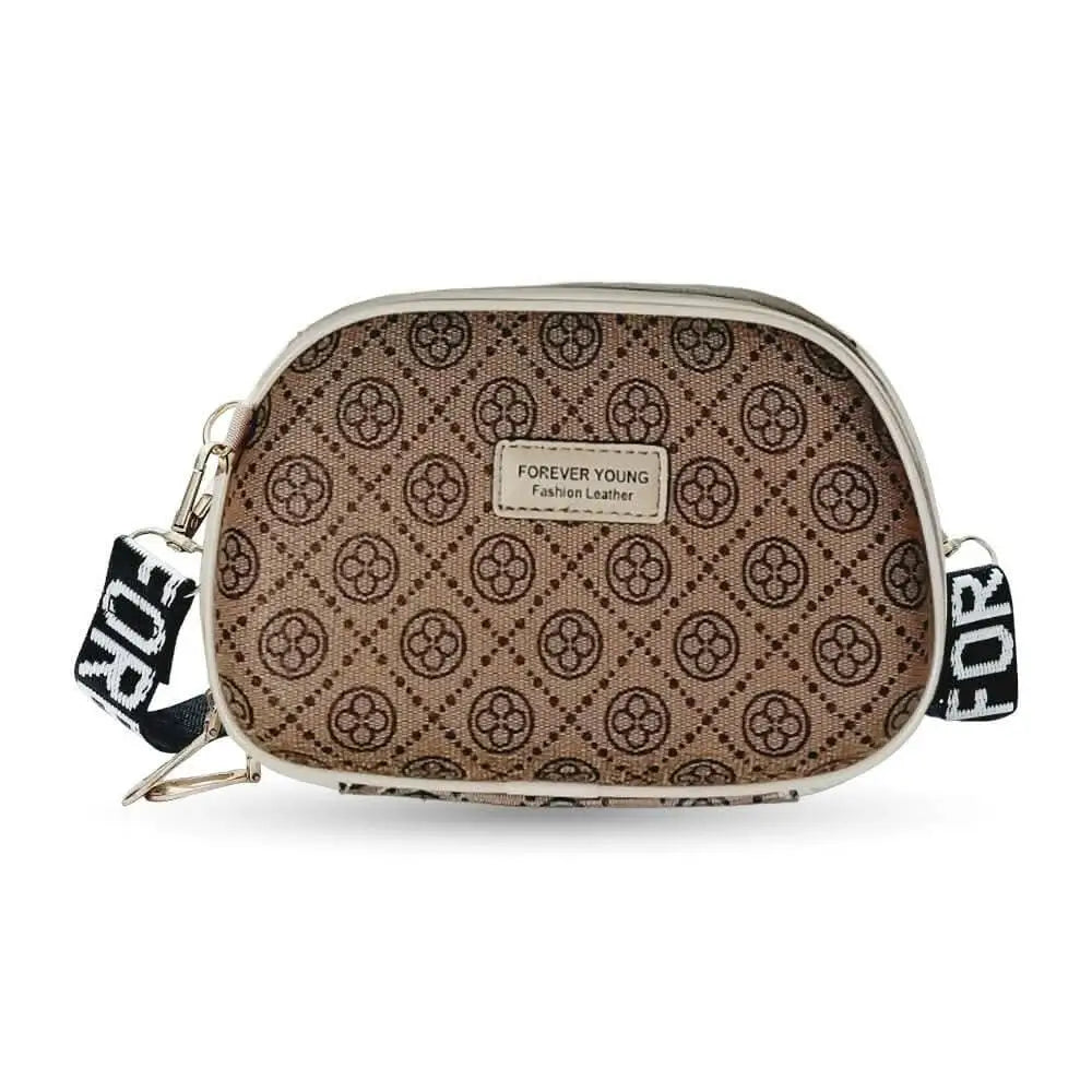 Fashion Street FS Forever Young Beauty Bag (Oval Brown) - HalfPe