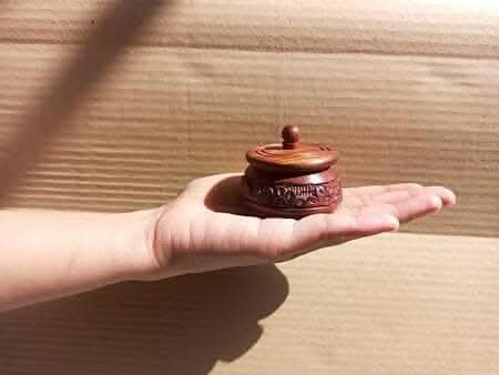 Santarms Wooden Kumkum Box - HalfPe