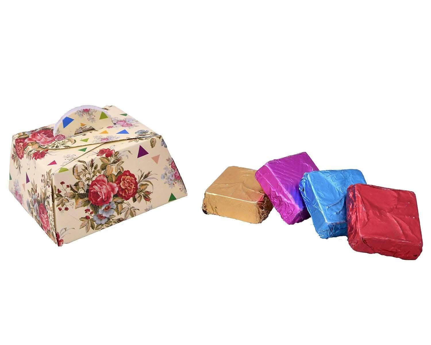 MANTOUSS Designer Christmas Gift Chocolate Box + Christmas Card - HalfPe