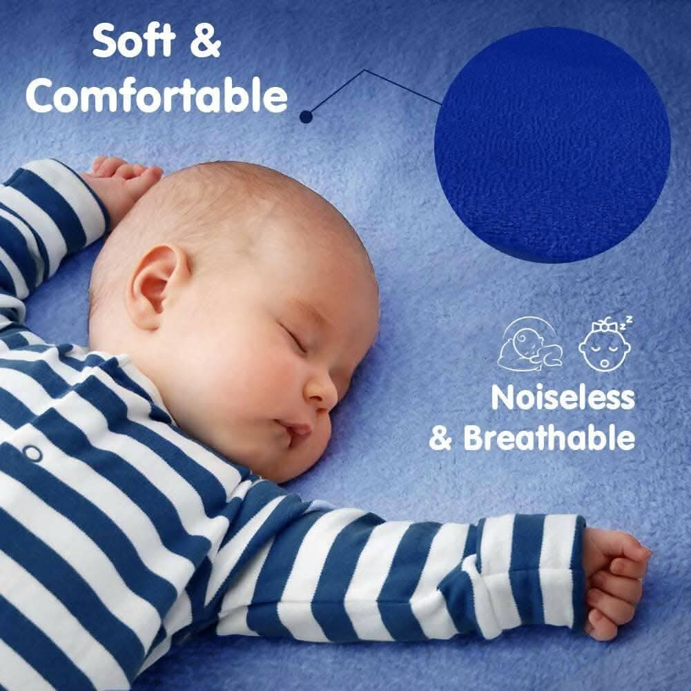 Mattress Protector Bed Protector For Single Bed Waterproof for Baby & Adult (78 x 36 Inchs) - Royal Blue - HalfPe