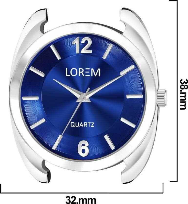 LOREM Blue Stylish Dial Analog Watch For Women LR327 - HalfPe