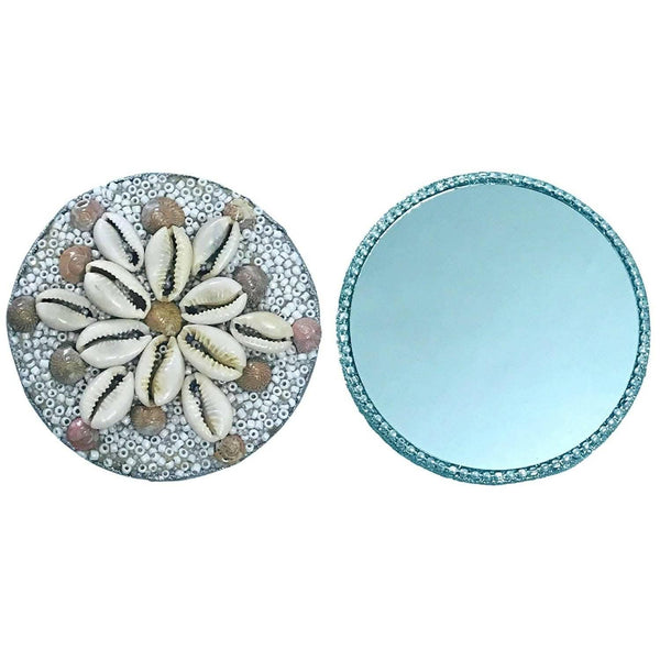 Santarms Decorative Mirror Cosmetic Makeup Travel Compact Bag for Women Makeup - HalfPe