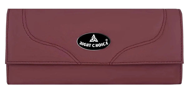 Right choice caual party hand clutch women wallet (brown) - halfpeapp