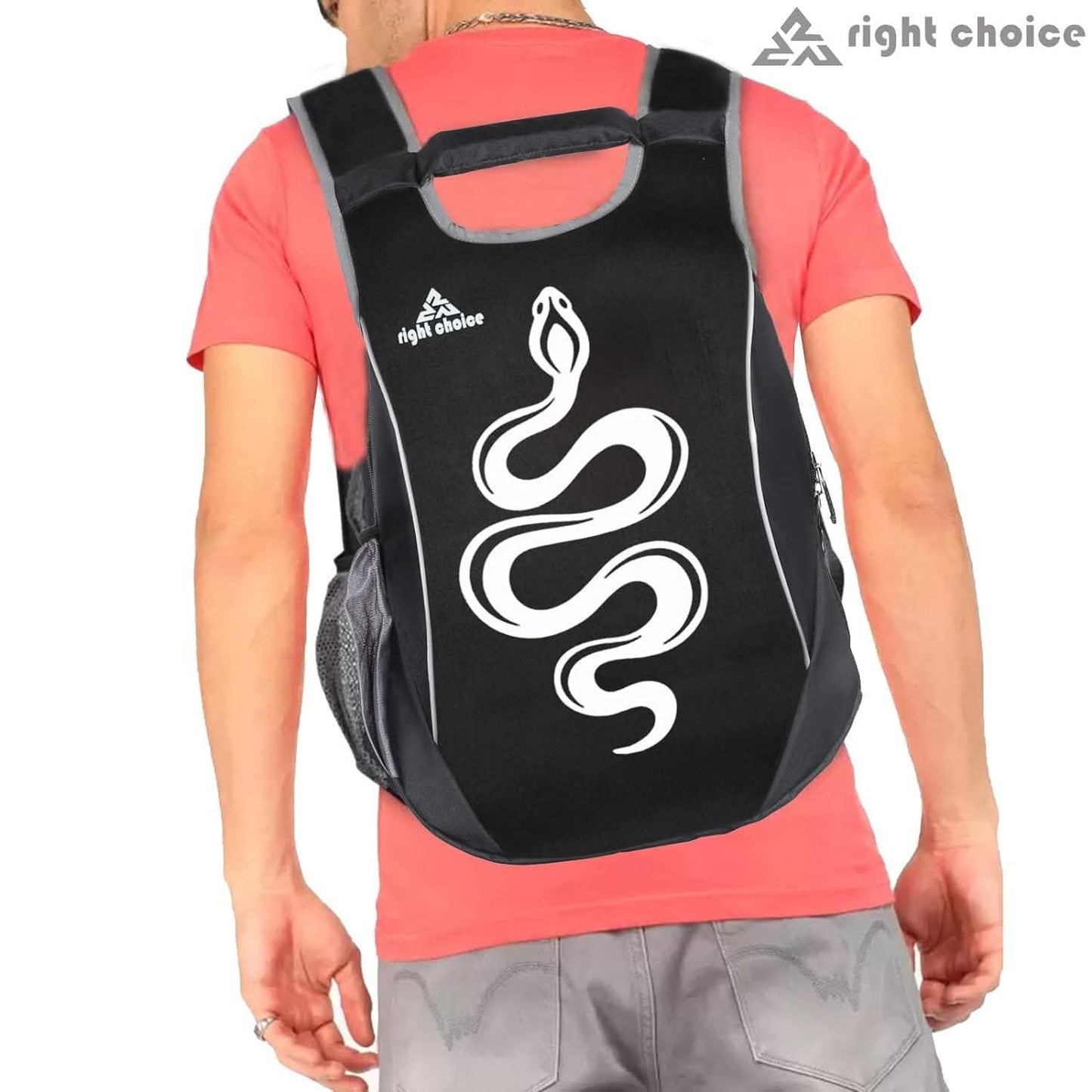 Right choice small 20 l backpack (black snakes) - halfpeapp