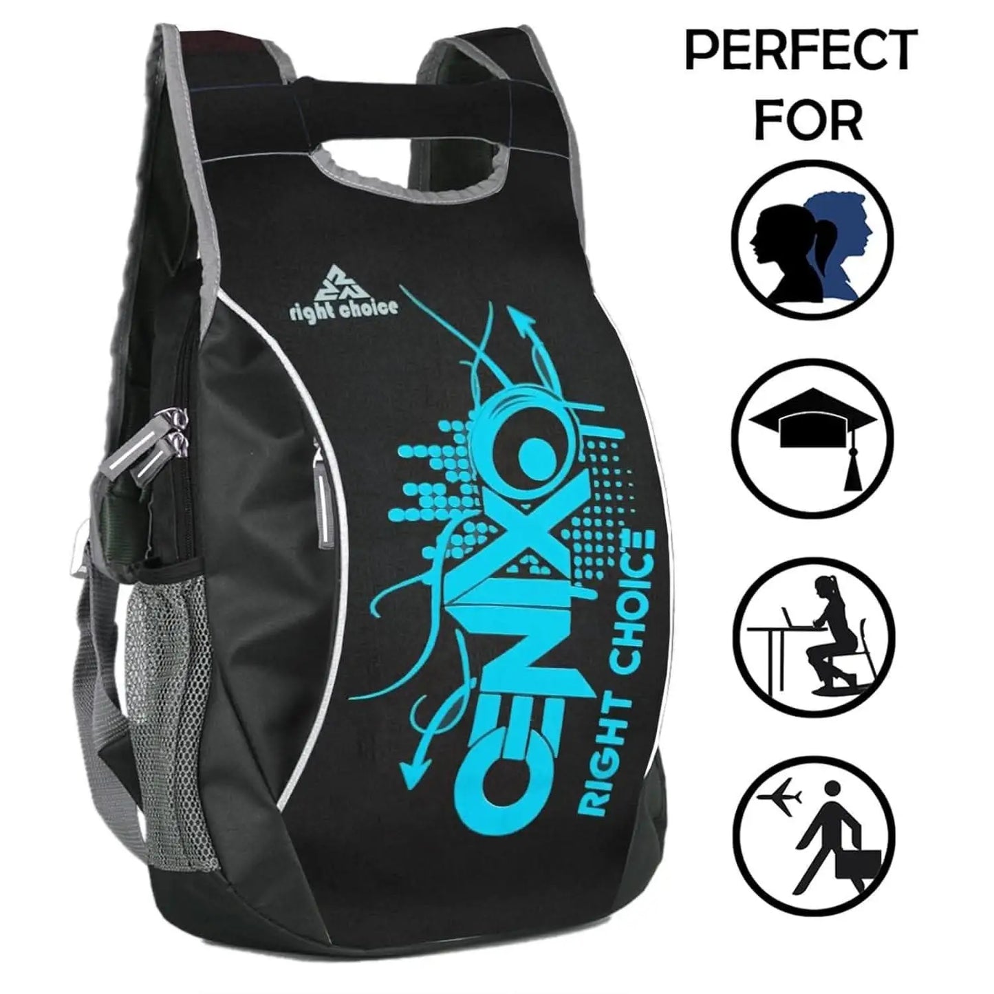 Right choice small 20 l backpack (oenixo black& blue) - halfpeapp