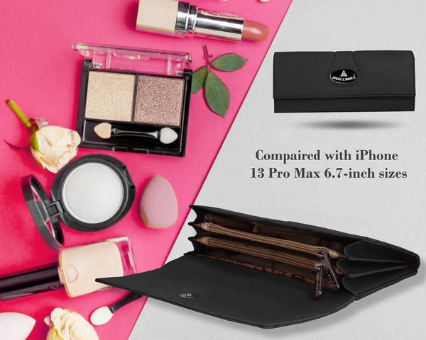 Right choice women's faux leather hand-clutch (black) - halfpeapp