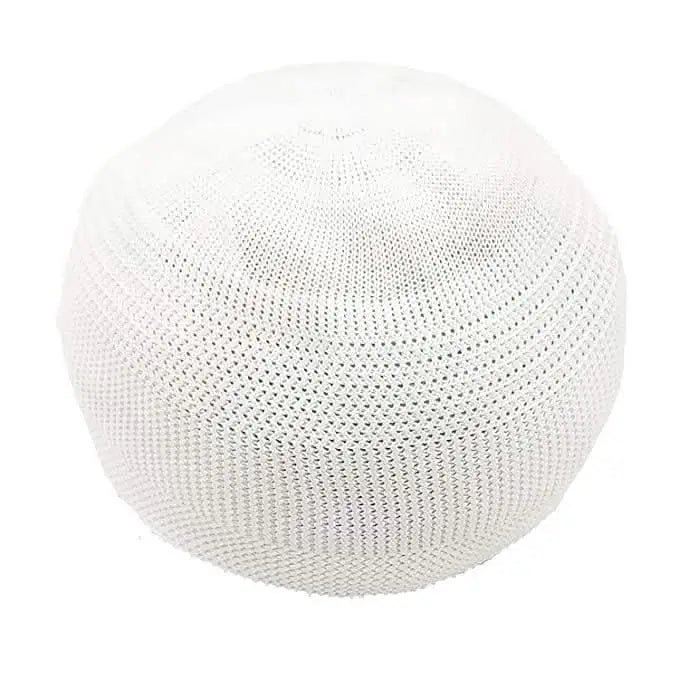 Santarms islamic prayer traditional kufi muslim cap (white) - halfpeapp