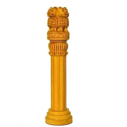Santarms wooden ashoka pillar (natural wood) - halfpeapp