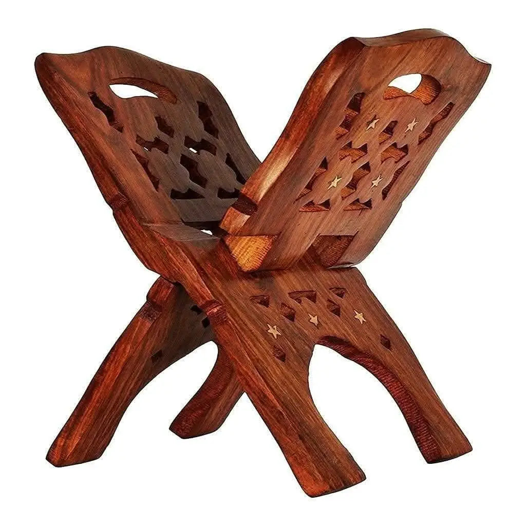 Santarms wooden holy book stand rehal (12 INCH) - halfpeapp
