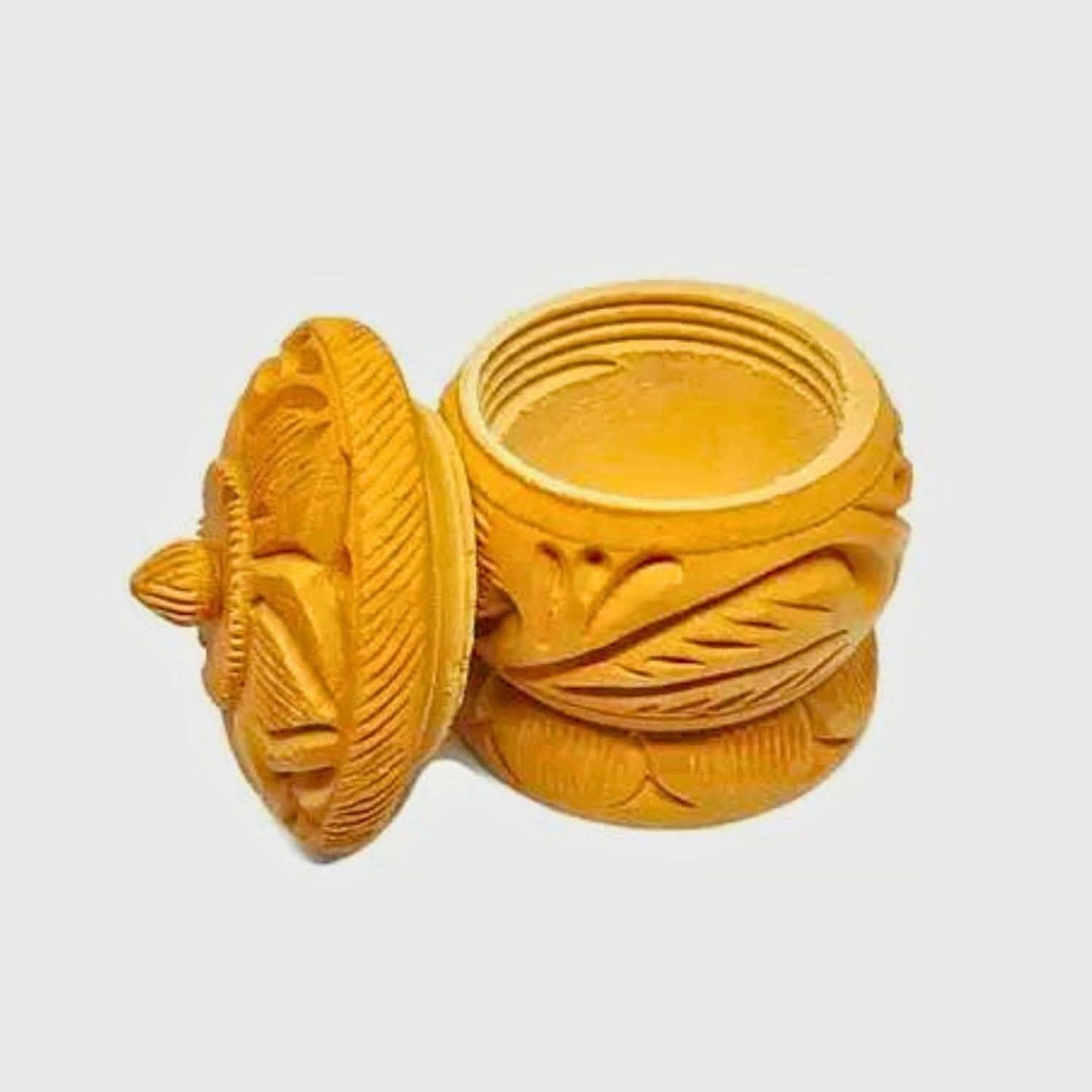 Santarms wooden sindoor box (brown) - halfpeapp