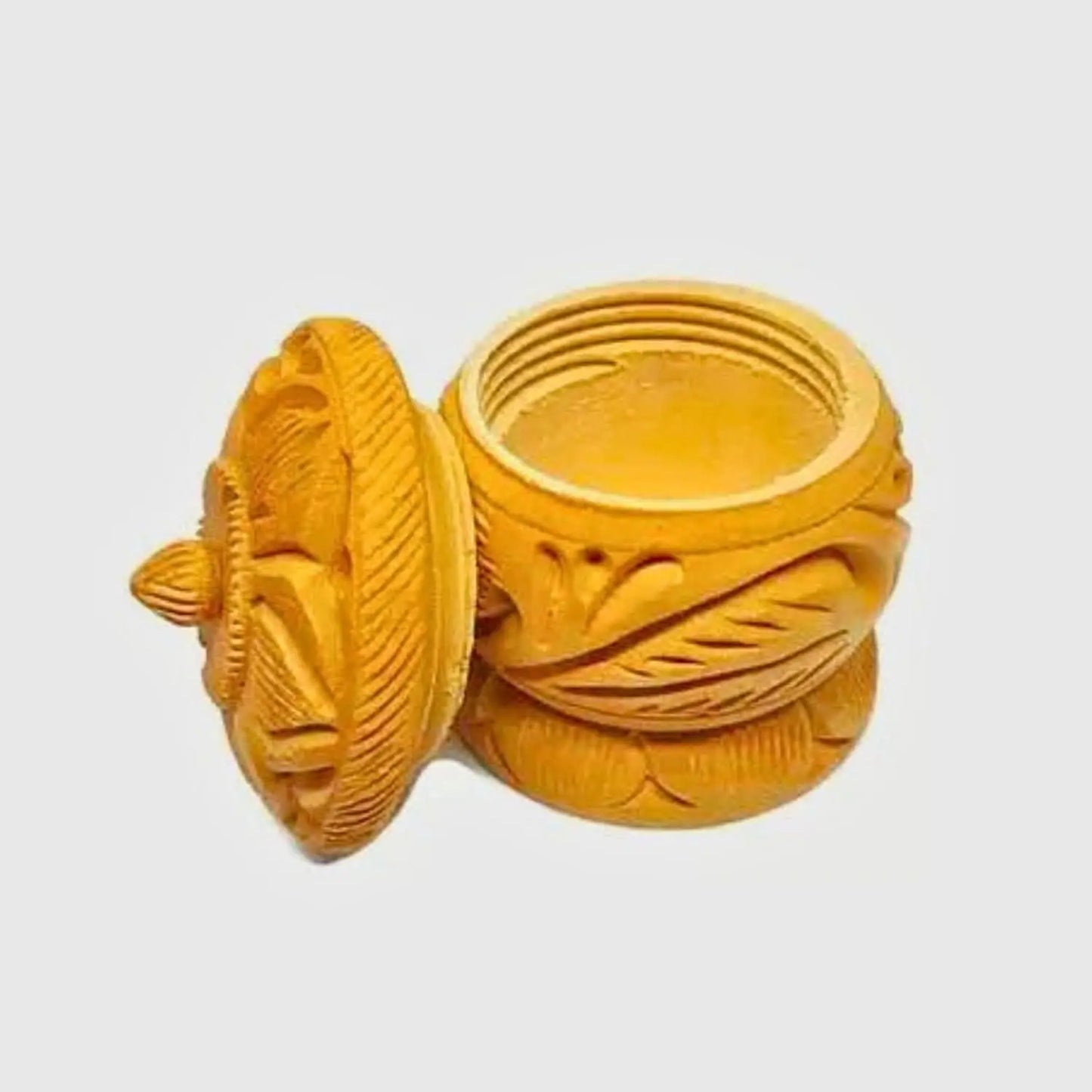 Santarms wooden sindoor box (brown) - halfpeapp