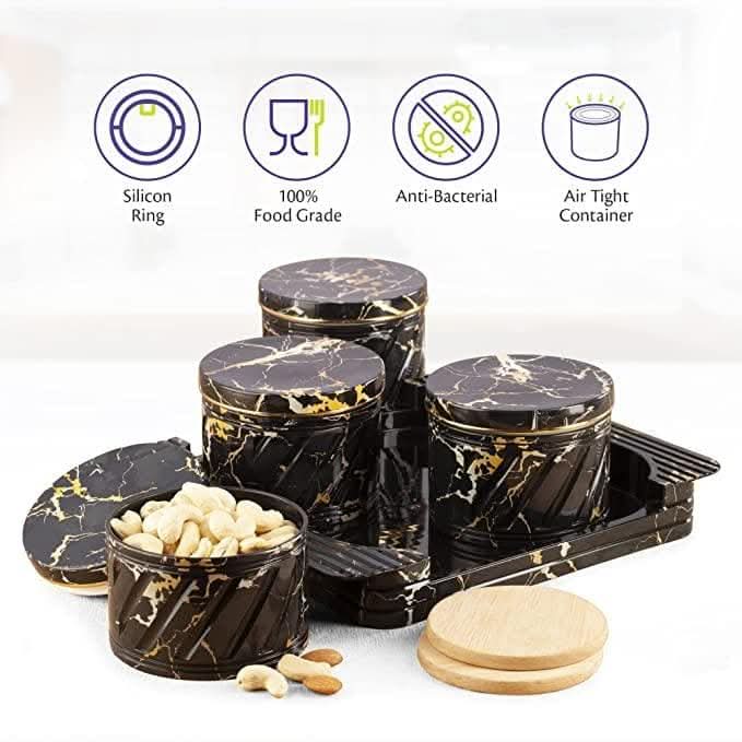 Selvel Airtight Dry Fruit Container Tray Set - HalfPe