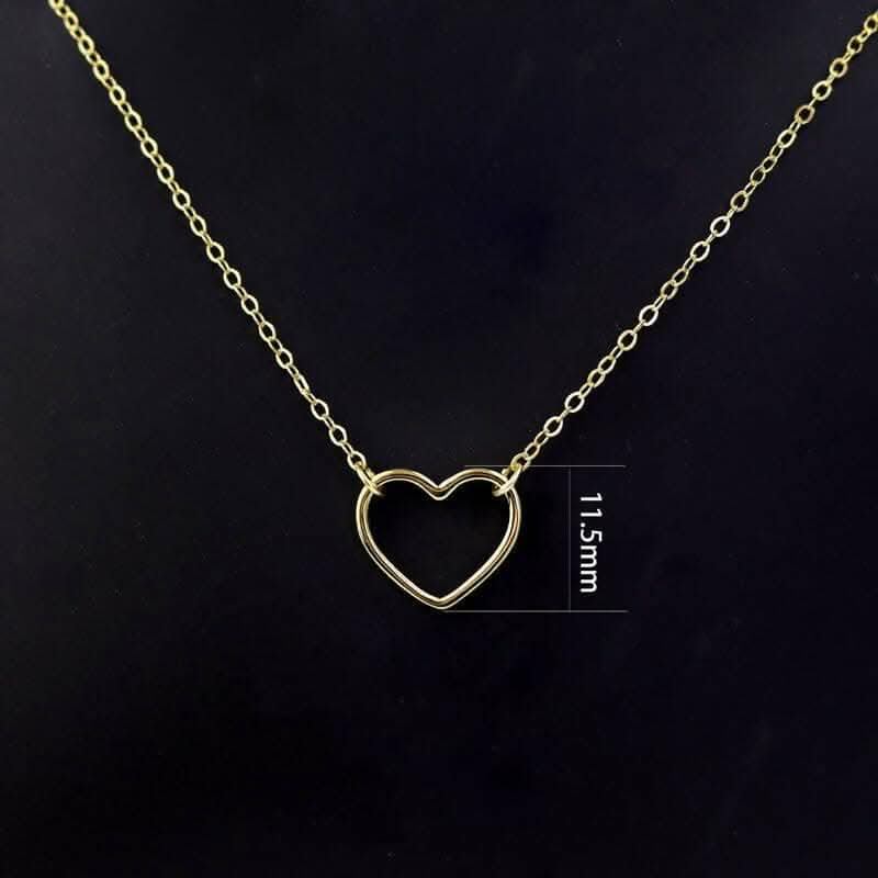 Pinapes Gold Hollow BIg Heart Necklace Fashion 2023 Jewelry Statement - HalfPe
