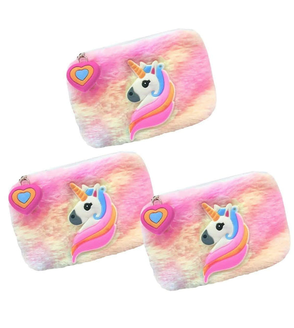 Unicorn fur plush wallets - halfpeapp