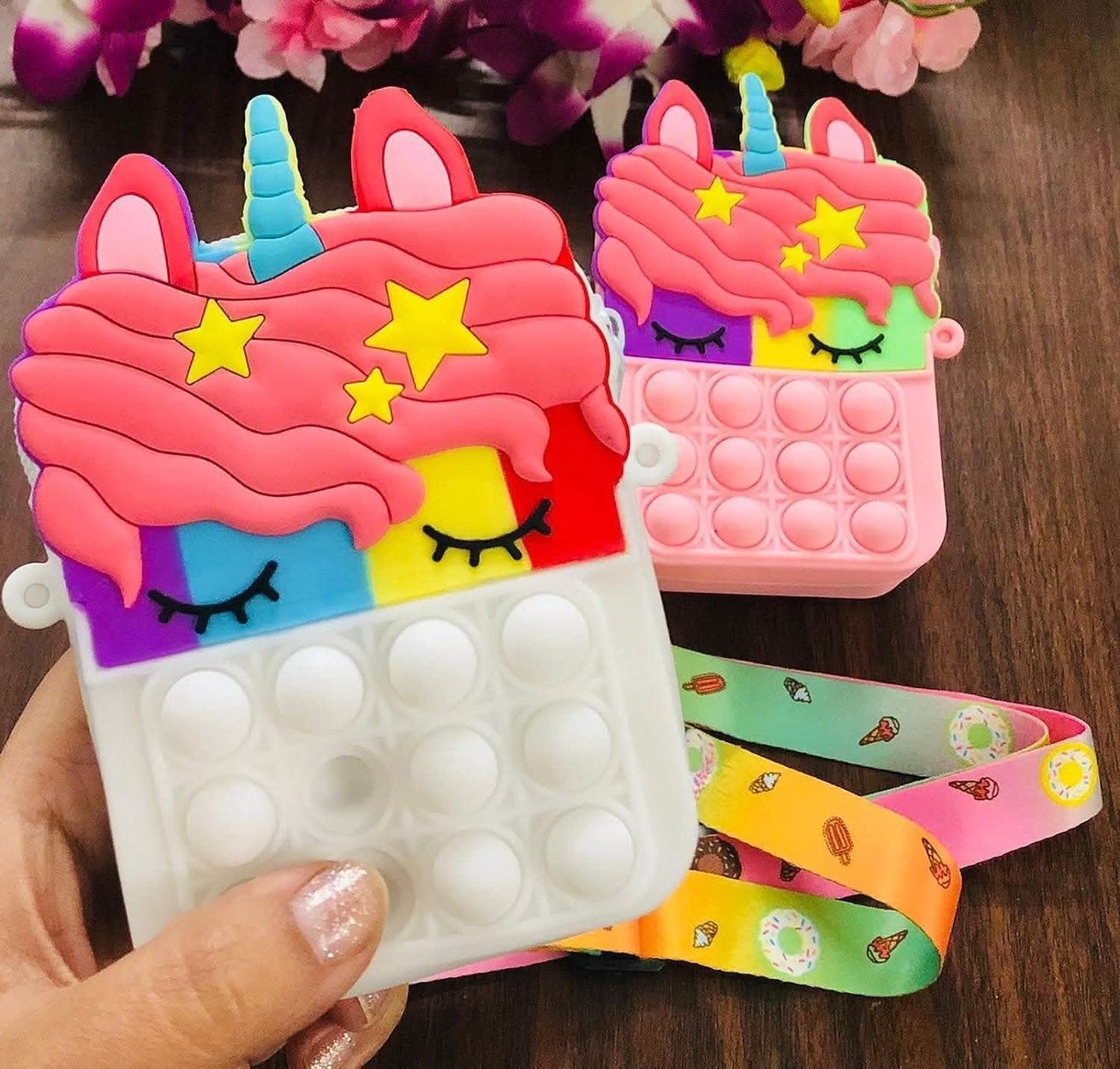 Unicorn pop it sling bag - halfpeapp