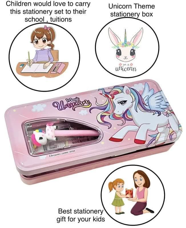 Unicorn theme pencil box - halfpeapp