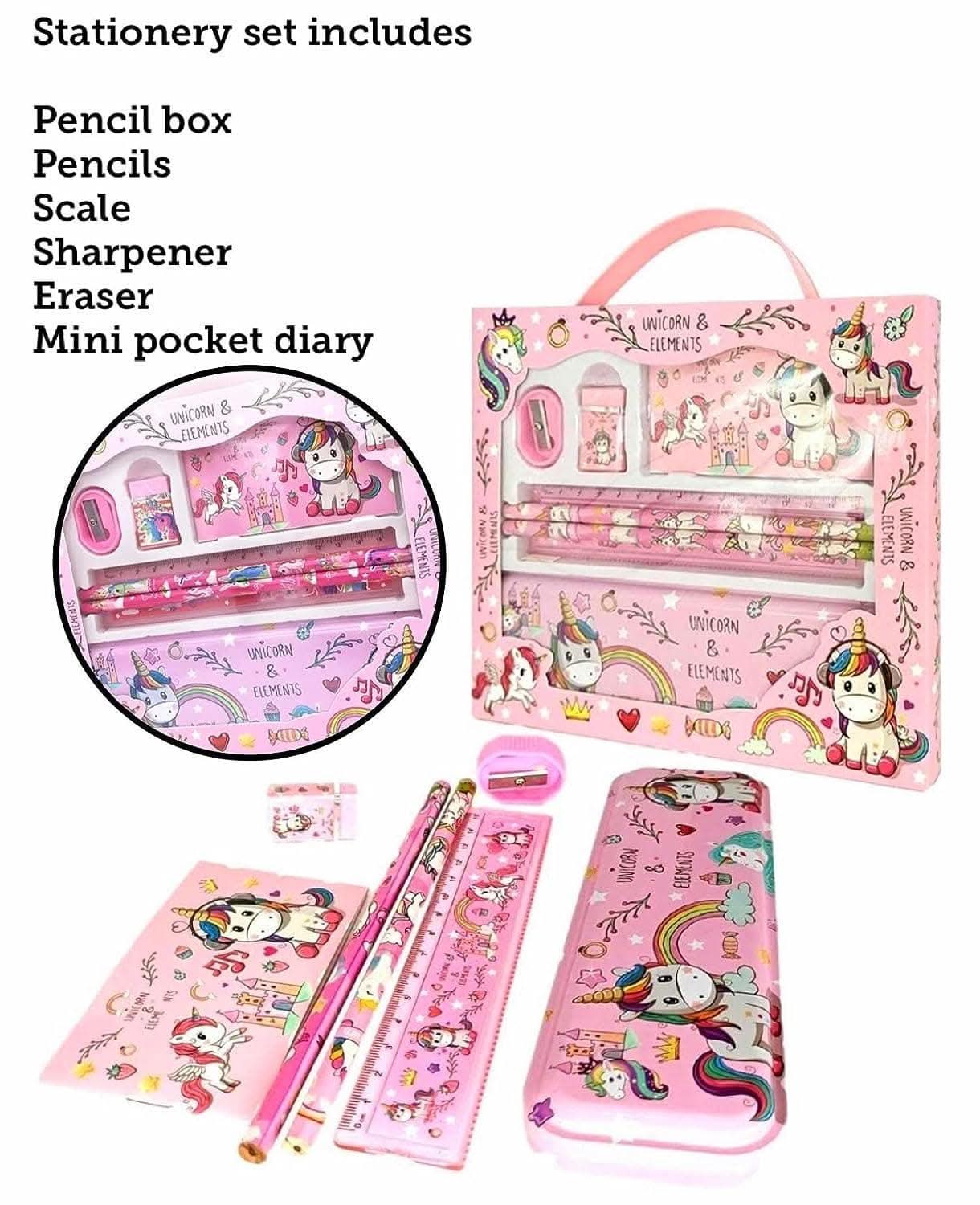 Unicorn theme stationary set - halfpeapp