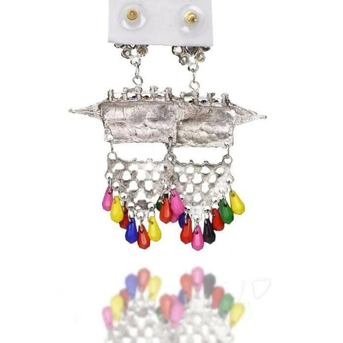 Santarms Oxidised Silver Earring - HalfPe