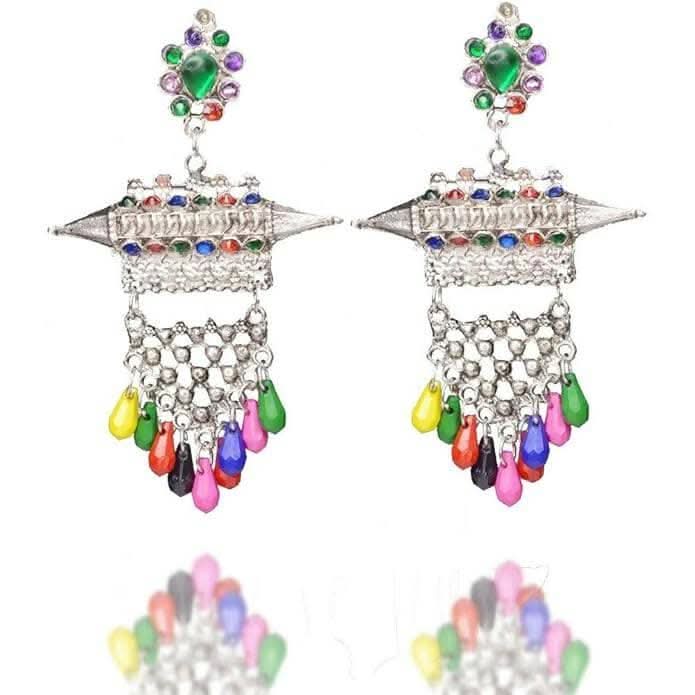 Santarms Oxidised Silver Earring - HalfPe